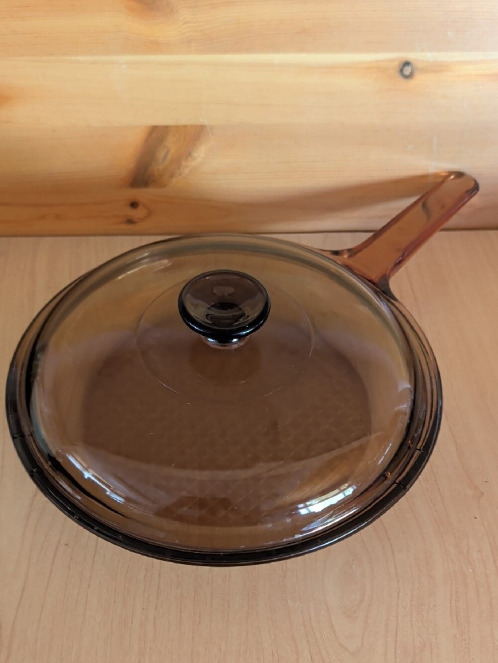 Corningware Vision ,Smoky Brown Glass Skillet . πππ - Picture 5 of 5